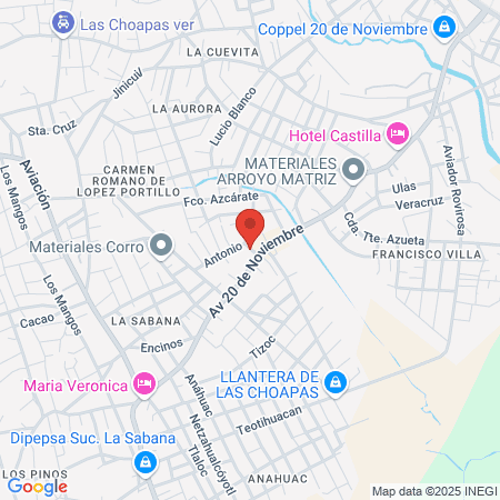 Médica Las Choapas map