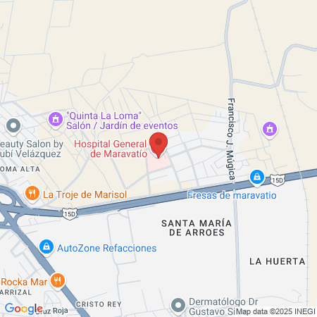 Hospital General de Maravatío map