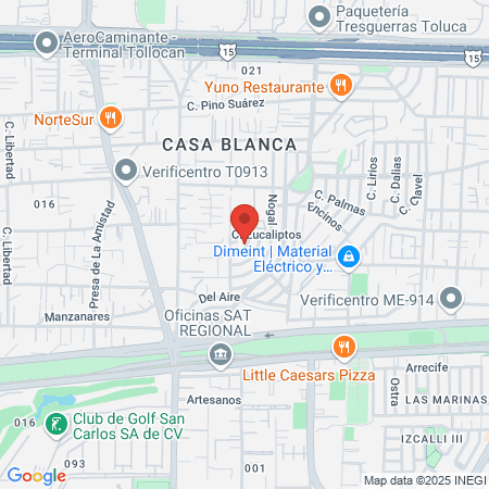 The Barber Spa Metepec map