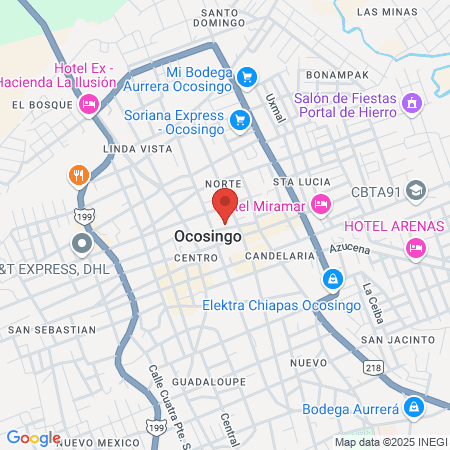 Aqua Mundo Ocosingo map