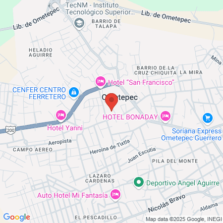 Servicio medico uagro map
