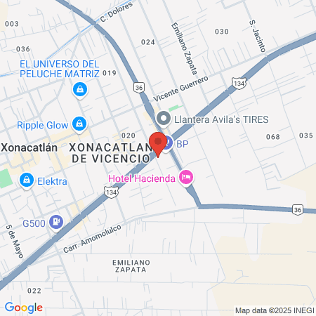 Centro médico Xonacatlan map