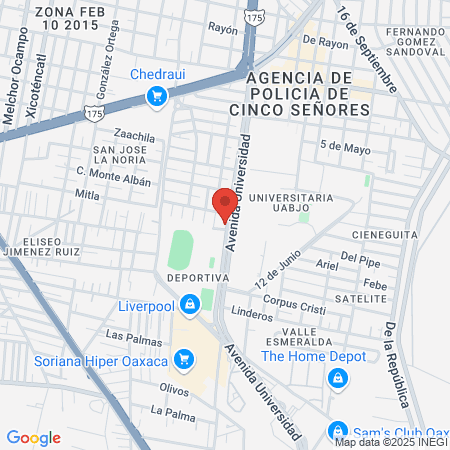 Gimnasio Universitario C.U. map