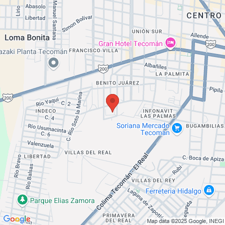 Hospital General Tecoman map