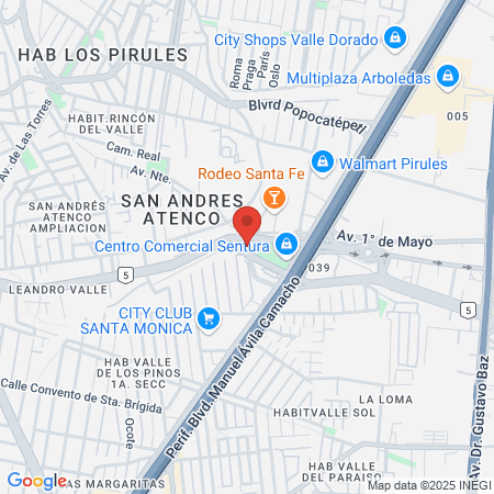 Dentalia City Shops Valle Dorado map