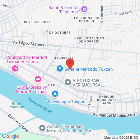 ML Beauty Center Tuxpan map
