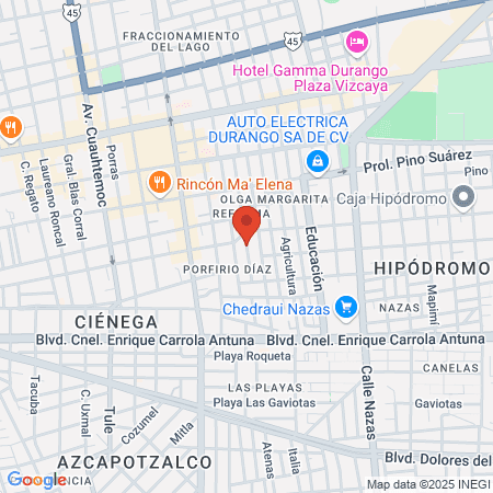 Hospital Santa Bárbara del Rieti map