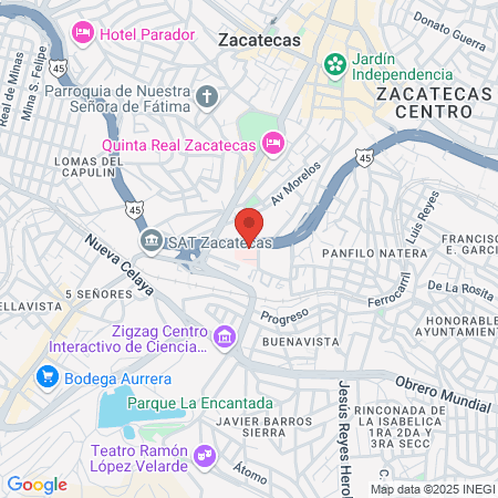 ISSSTE ZACATECAS map