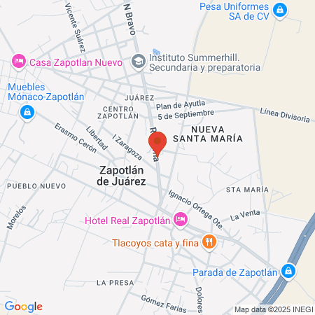 Casa Zapotlan map