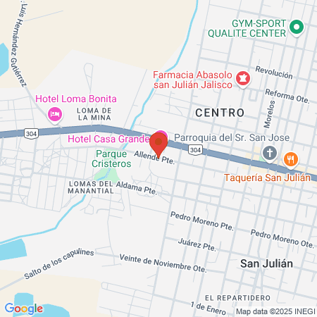 Dra. Yiniver Elizalde map