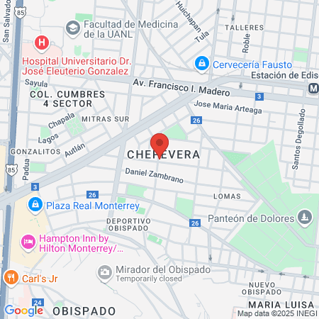 Clinica Everest terapias fisicas map