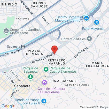 Black And White Sabaneta Barbershop map