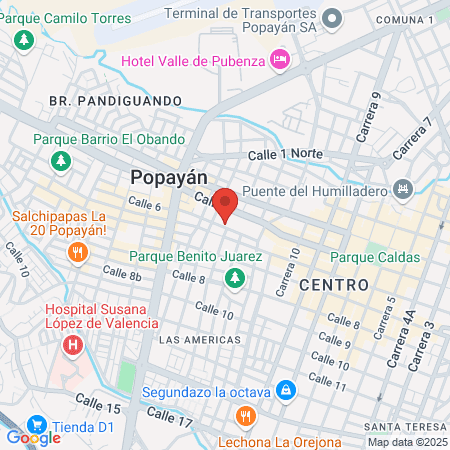 Walter Barber Popayan map