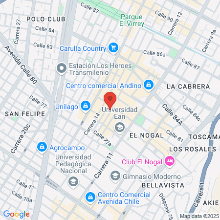 Pretty Lash Bogota map