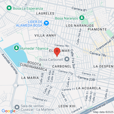 Sensebene Cedritos 151 map