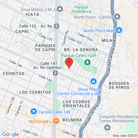 Glam Nails Bogota map