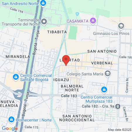 ODONTOLOGIA Dra Nubia Janeth Pulido map