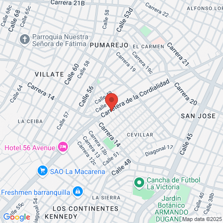 Optica Vision Colombia map