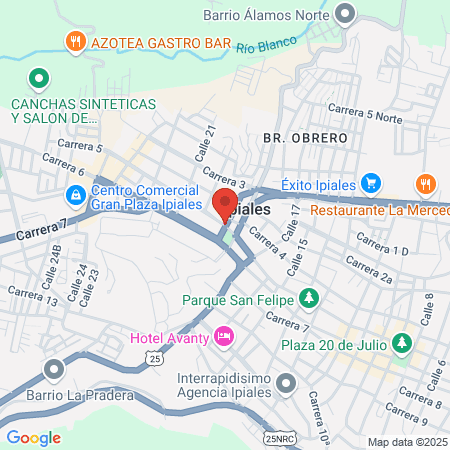 Optica Andina Ipiales map
