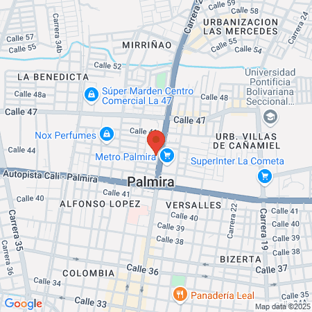Oficinas grupo Coomeva Palmira map