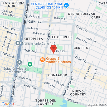 Gimnasio San Angelo Cedritos map