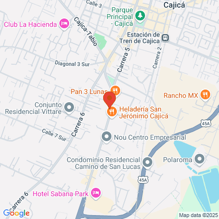 Spinning Center Gym Cajica map