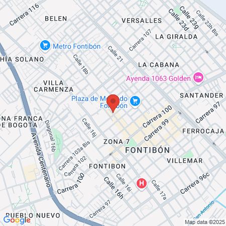 sala de belleza derby's map