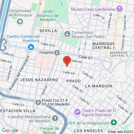 Gilberto Mejía Hospital map