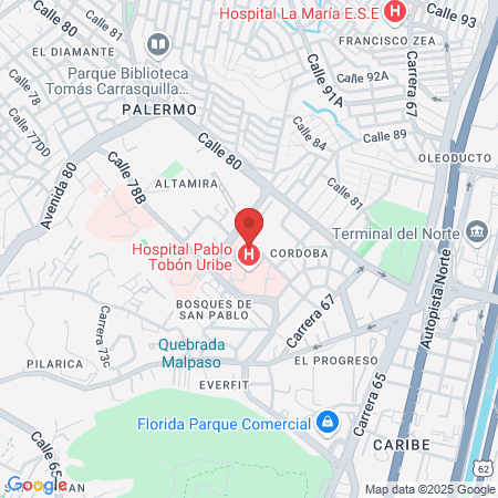 HOSPITAL PABLO TOBON map