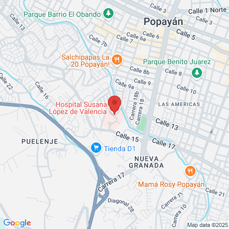 North Hospital Toribio Maya map
