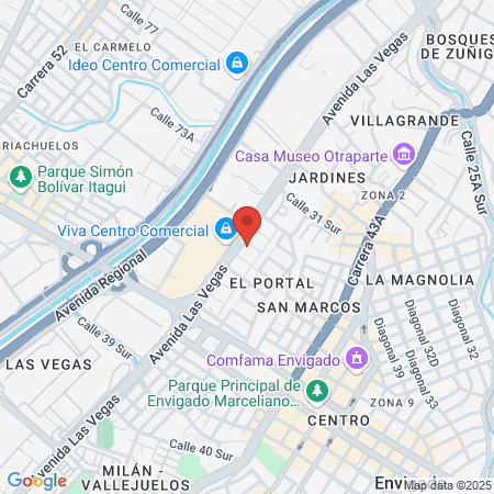 Twins Nails Llanogrande map