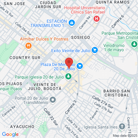 Nail-bar 20 de Julio map