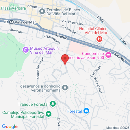 Barbería y peluquería manos de tijera map