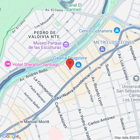 Versalles Dentists - El Golf - Santiago map