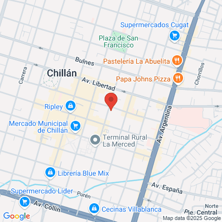 Kinederma Chillán map