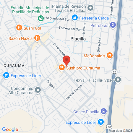 EJÉRCITO EVANGÉLICO DE CHILE map