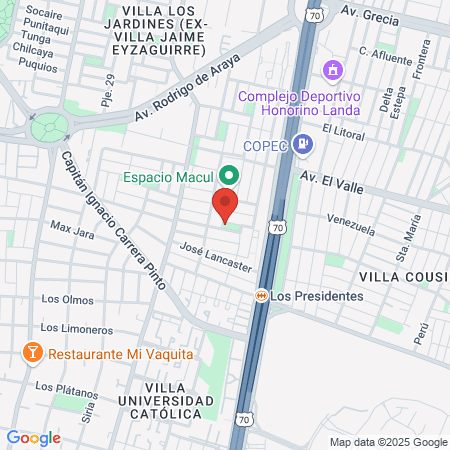 Canchas deportivo Ñuñoa map