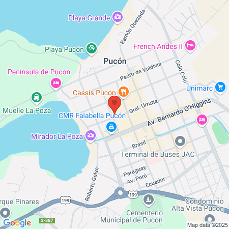 Gimnasio Municipal Pucon map