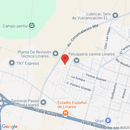 Gimnasio UTAL LInares, Linares map