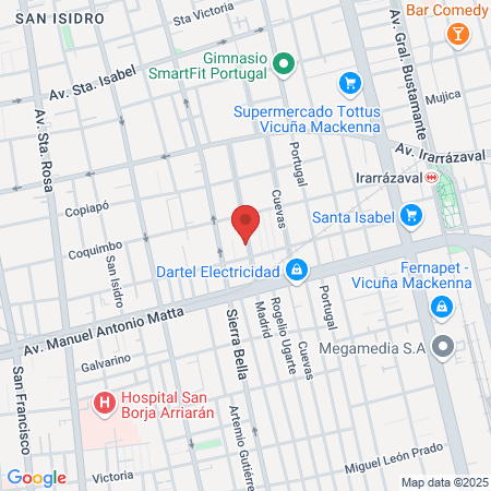 Club Deportivo Tang Soo Do Santiago map