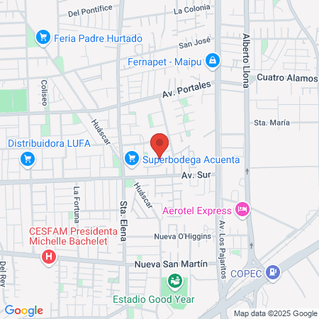 Canchas Parque Araucano map