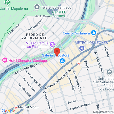 The king barbería y peluquería map