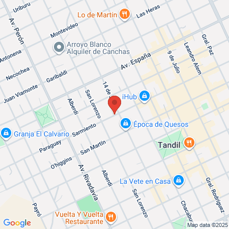 Odontología Tandil Urgencias Endodoncia Implantes Odontólogo Dentista map