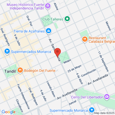 Hotel Boutique Altos De Tandil map