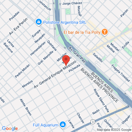 Eva Peron Y Certeñaria map