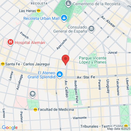 Bamba Recoleta Unisex Bebes Y Niños map