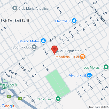 Hospital Evita Pueblo map