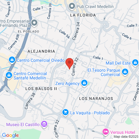 Massage Therapy Medellín map
