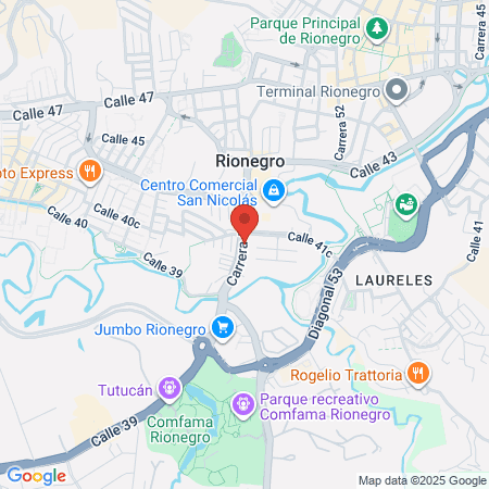 Progressive Train Rionegro map