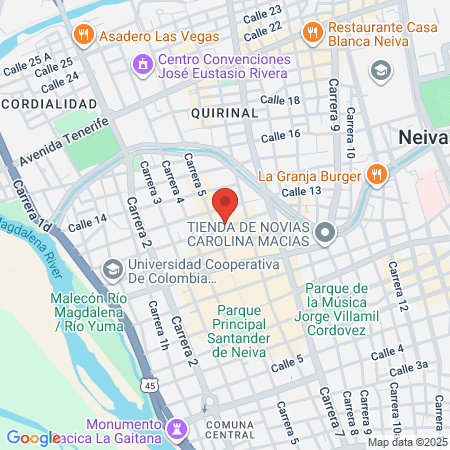 Optica Universal Neiva map